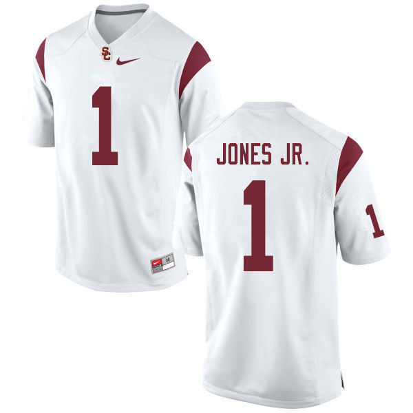 Men #1 Velus Jones Jr. USC Trojans College Football Jerseys Sale-White